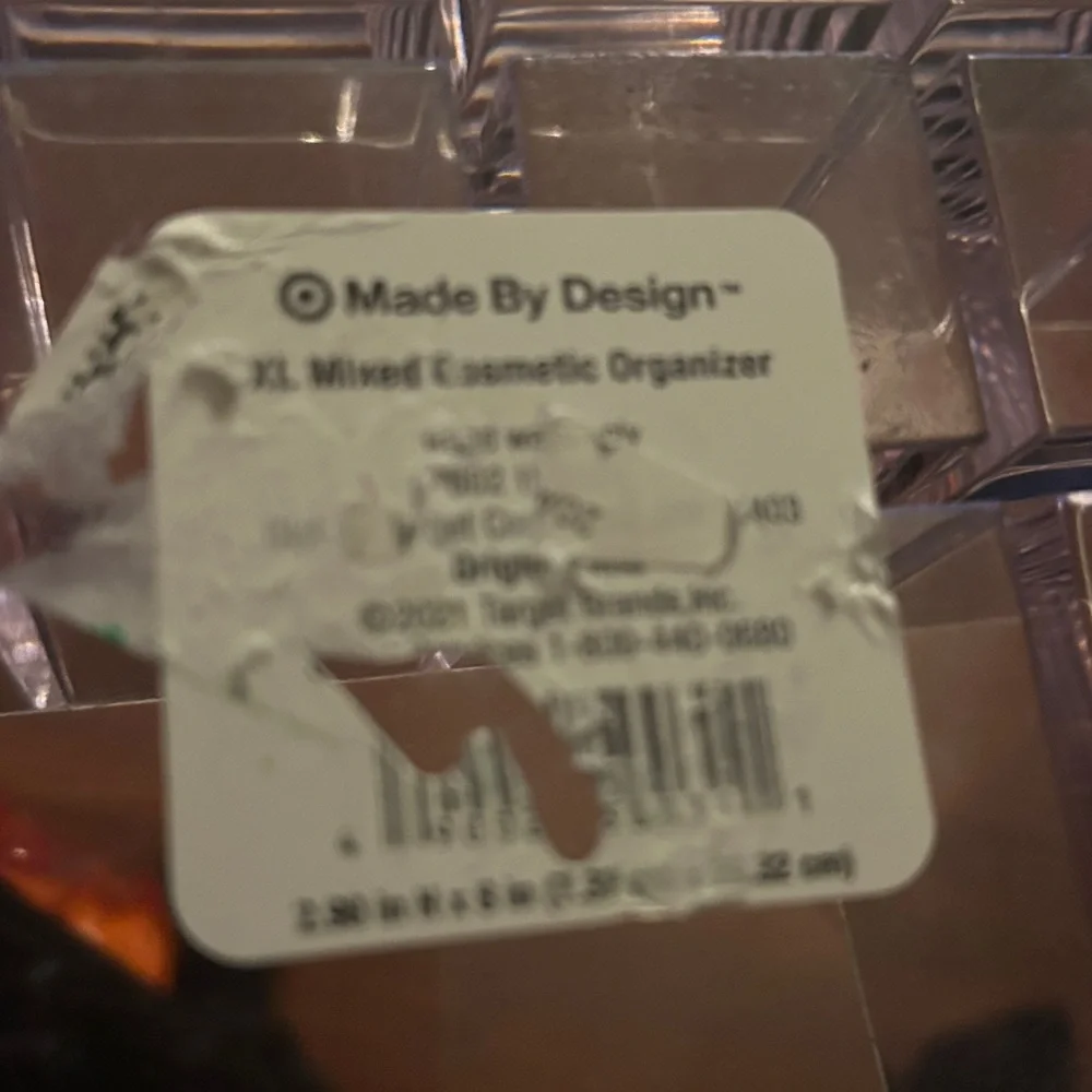 Made By Design XL Clear Acrylic Mixed Cosmetic Organizer 8”x 2.90”x 12.80”